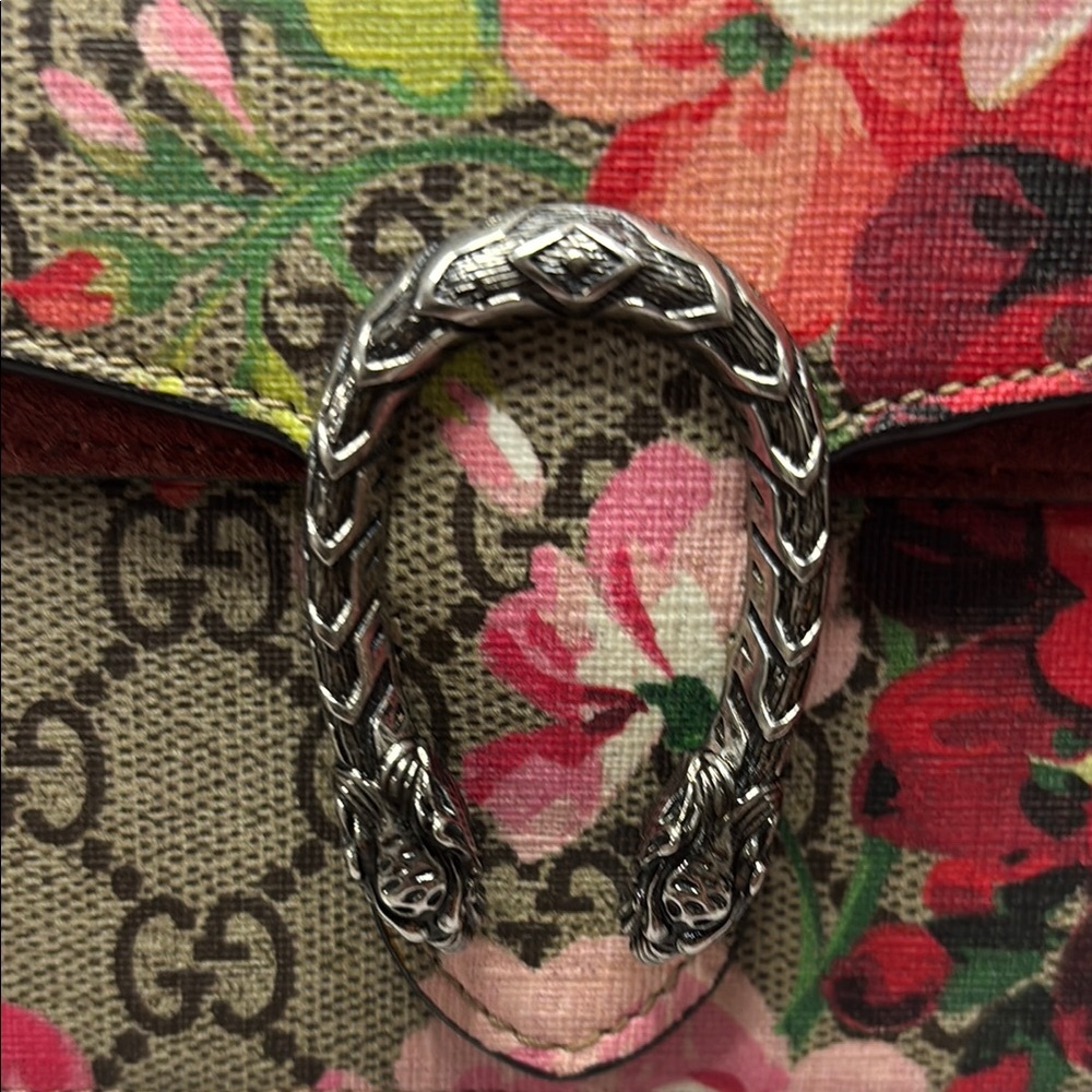 Gucci GG Supreme Monogram Mini Dionysus BLOOM Canvas/suede Shoulder/crossbody/ - Picture 4 of 13